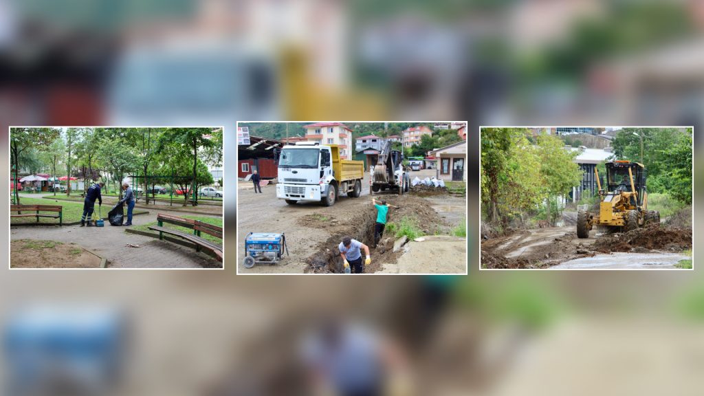 GİRESUN BELEDİYESİ SAHA EKİPLERİ ÇALIŞMALARINI SÜRDÜRÜYOR