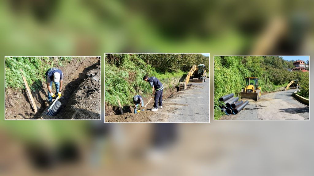 GİRESUN BELEDİYESİ’NDEN 5 MAHALLEYE 18 KİLOMETRELİK KANALİZASYON HATTI