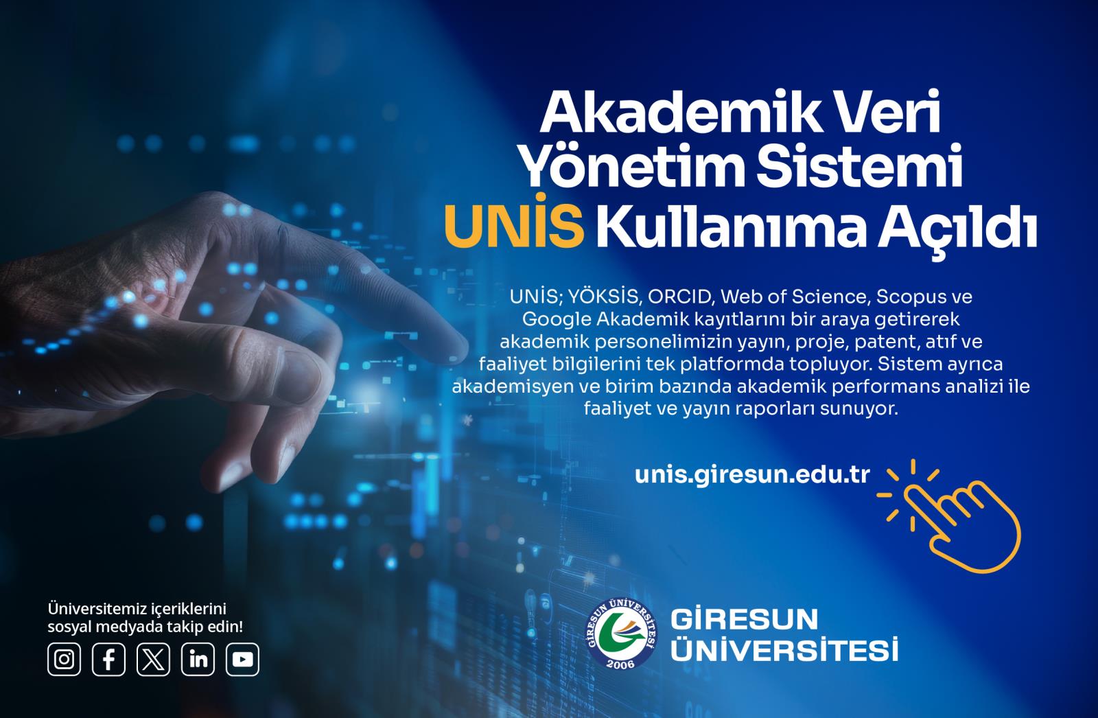Akademik Veri Yönetim Sistemi Kullanıma Açıldı